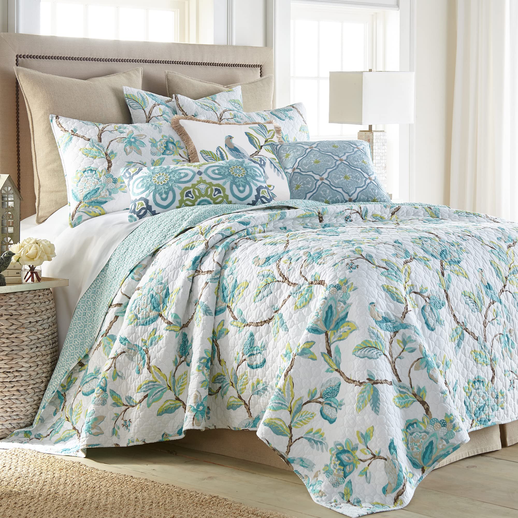 Amazon.com: Levtex Home - Cressida Quilt Set - King/Cal King Quilt